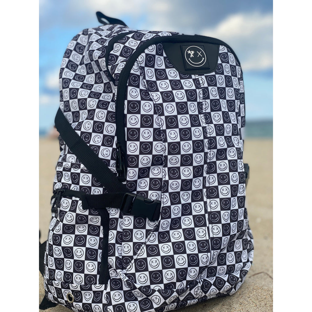 Salty Savage™ Essential Sport Backpack | Black/White Checkerboard