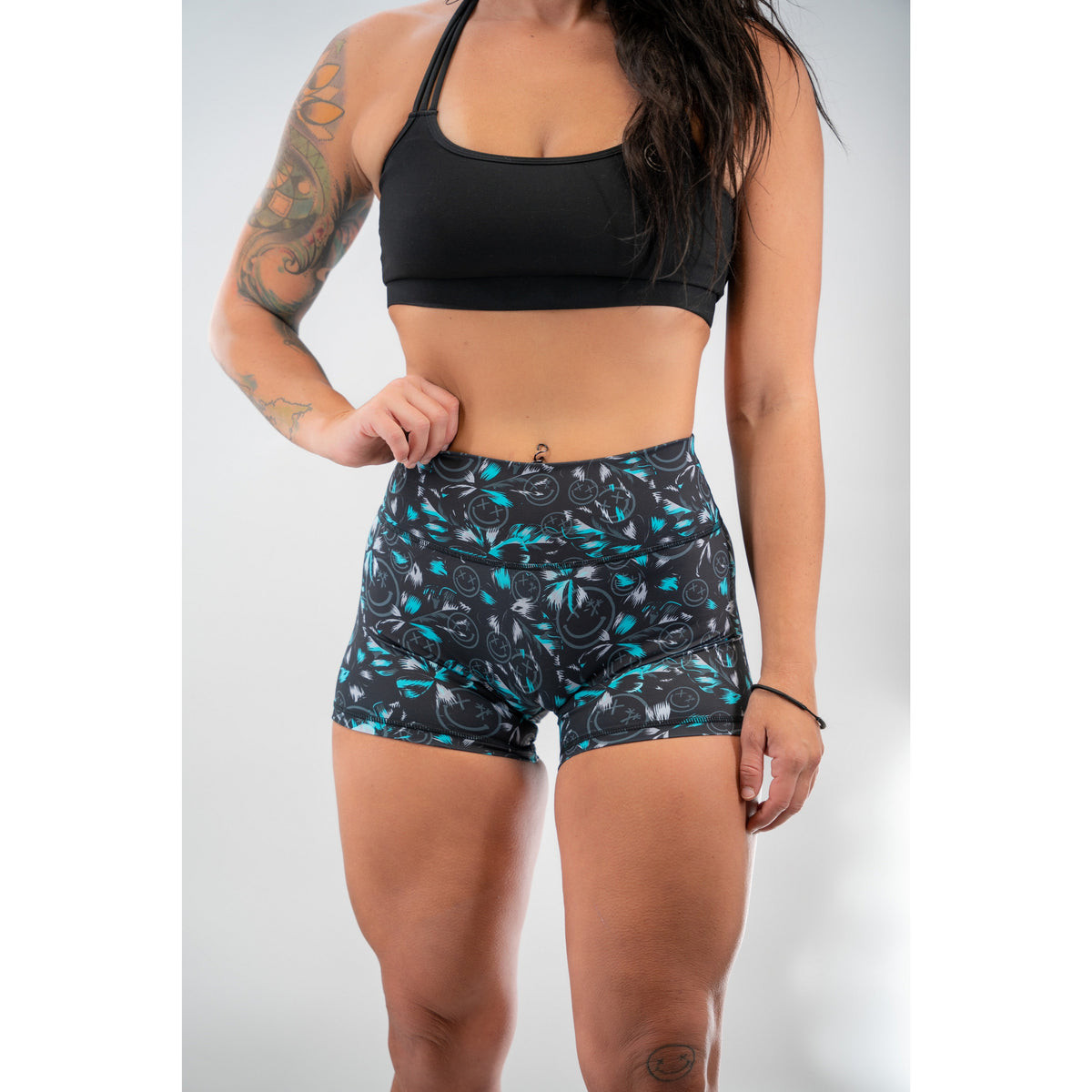 Salty Savage Ladies Mid Rise Booty Scrunch Training Shorts