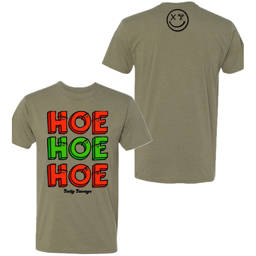 Salty Savage Unisex "HOE HOE HOE" Tee | Christmas Edition | - Salty Savage - Tee