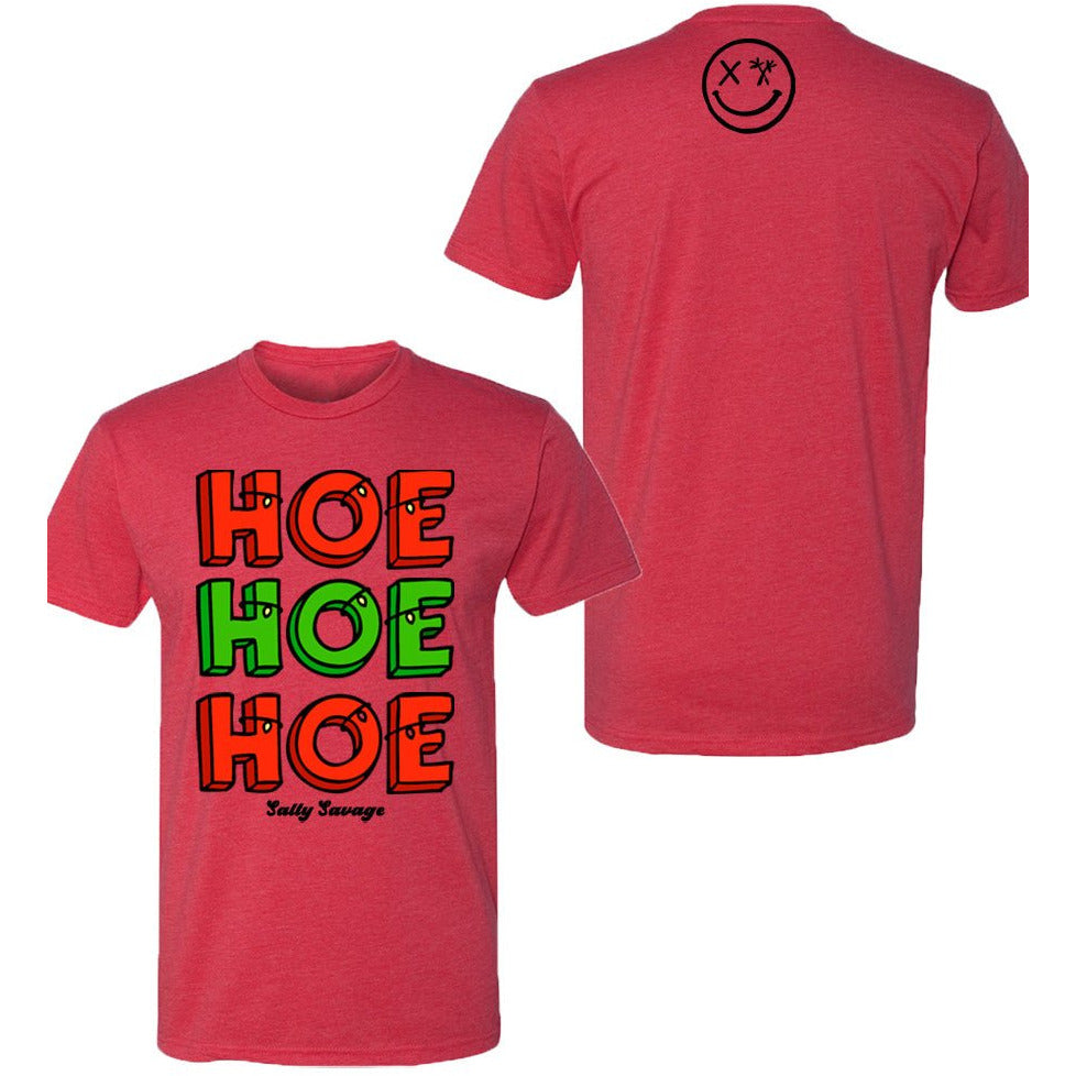 Salty Savage Unisex "HOE HOE HOE" Tee | Christmas Edition | - Salty Savage - Tee