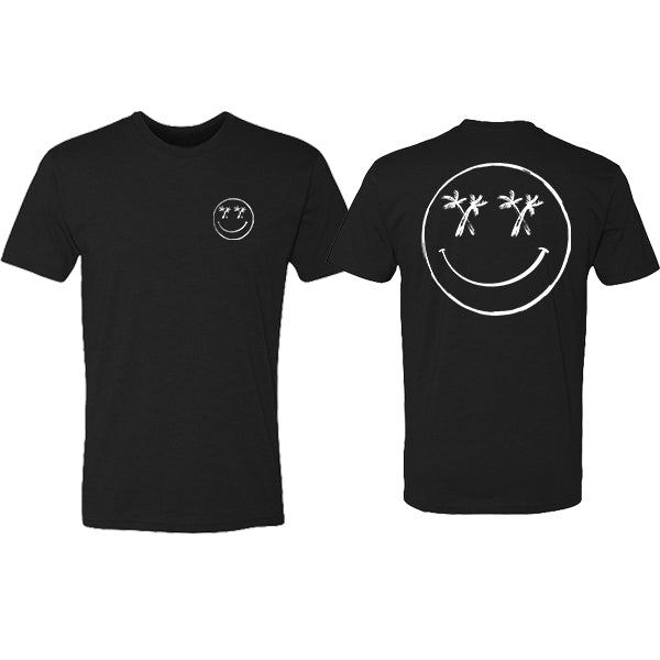 Salty Savage Unisex Palm Smile Tee | Business in the Front, Party in the Back Edition | Black/White - Salty Savage - Tee