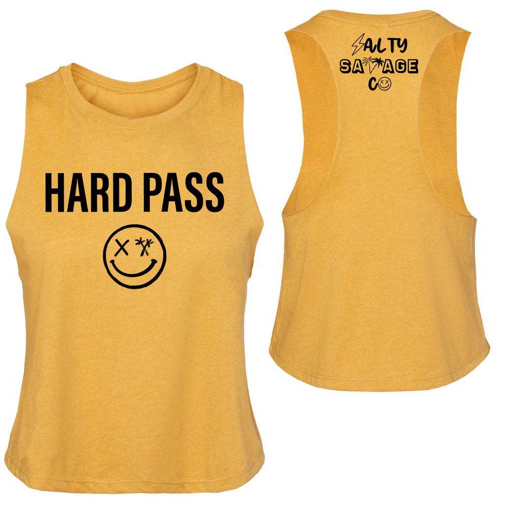 Salty Savage - Ladies Top Relaxed Fit Lightweight Flowy Workout Muscle Cropped Tank loose fit Hard Pass