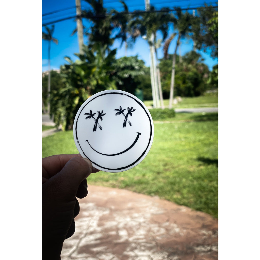 Salty Savage Palm Smile All Weather Decal | Black/White - Salty Savage - Decal