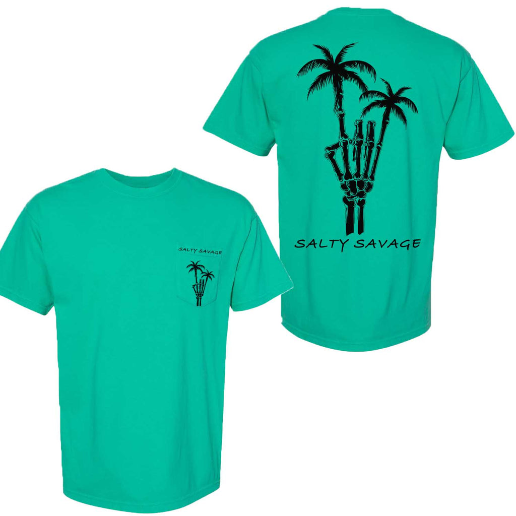 Salty Savage "Rock On" Pocket Tee | Business in the Front, Party in the Back | Color Options/Black - Salty Savage - Tee
