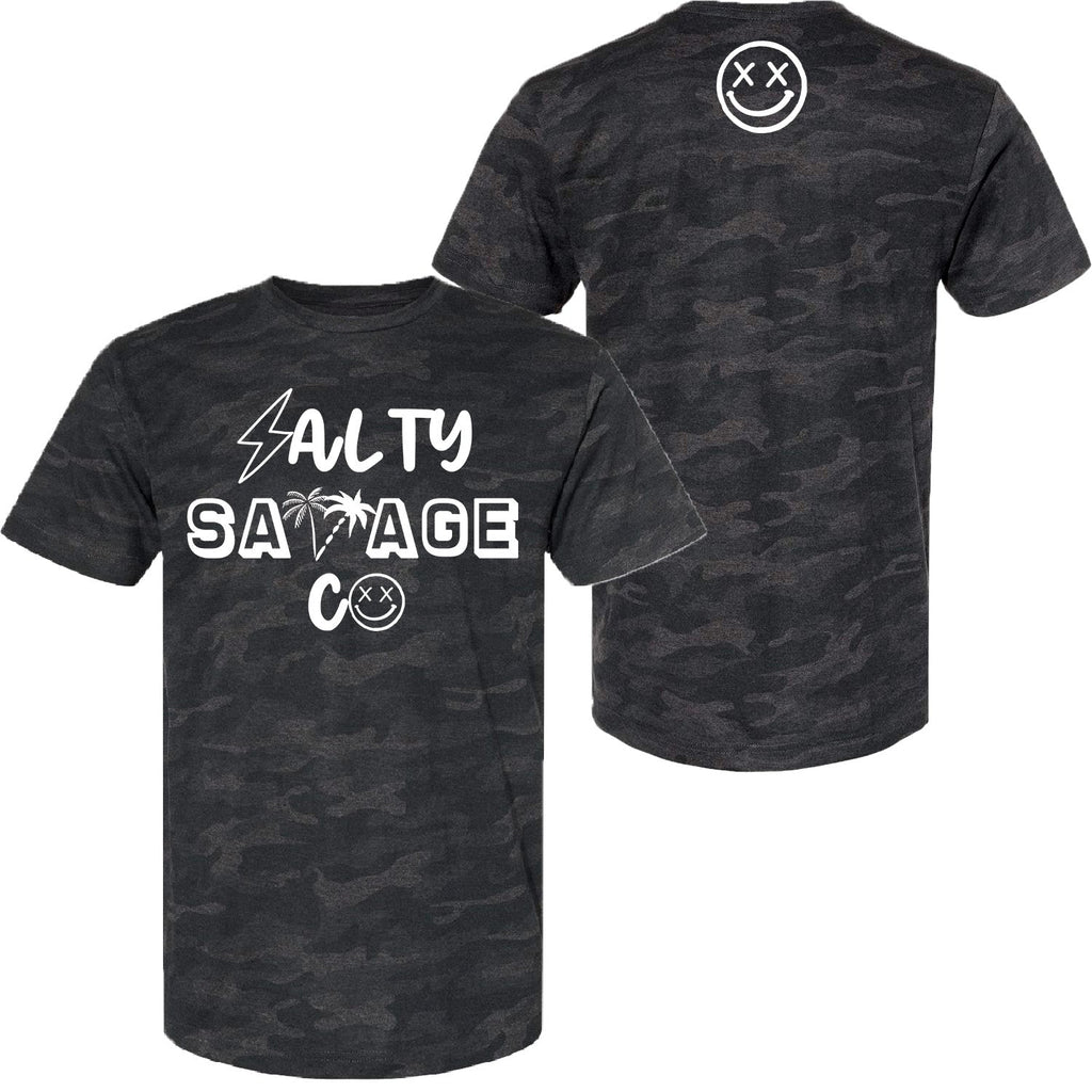 Salty Savage Unisex “90's Edition” Tee | Storm Camo/White - Salty Savage - Tee