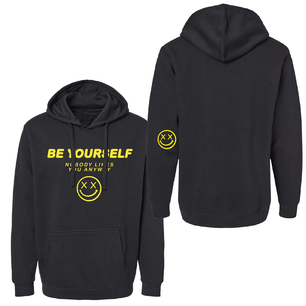Salty Savage Unisex "BE YOURSELF" Classic Cozy Hoodie | Black/Yellow - Salty Savage - Outerwear
