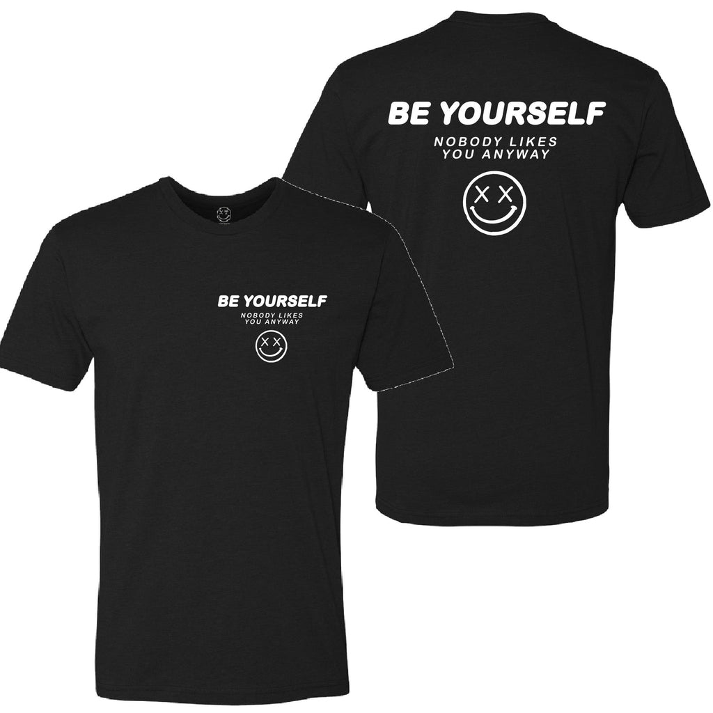 Salty Savage Unisex “BE YOURSELF” Tee | Business in the Front, Party in the Back | Black/White - Salty Savage - Tee