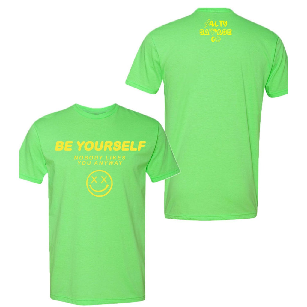Salty Savage Unisex "Be Yourself" Tee | In Your Face | Yellow - Salty Savage - Tee