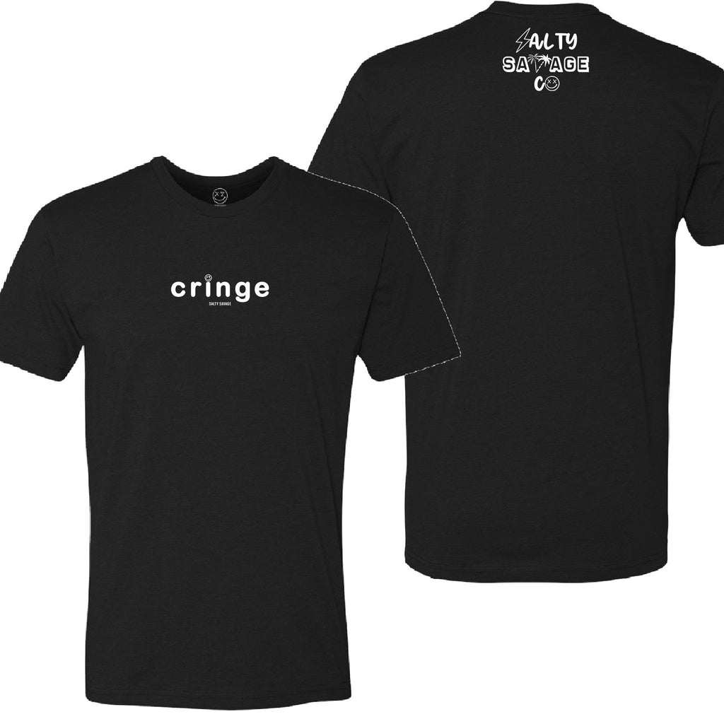 Salty Savage Unisex "cringe" Tee | Micro | Black/White - Salty Savage - Tee