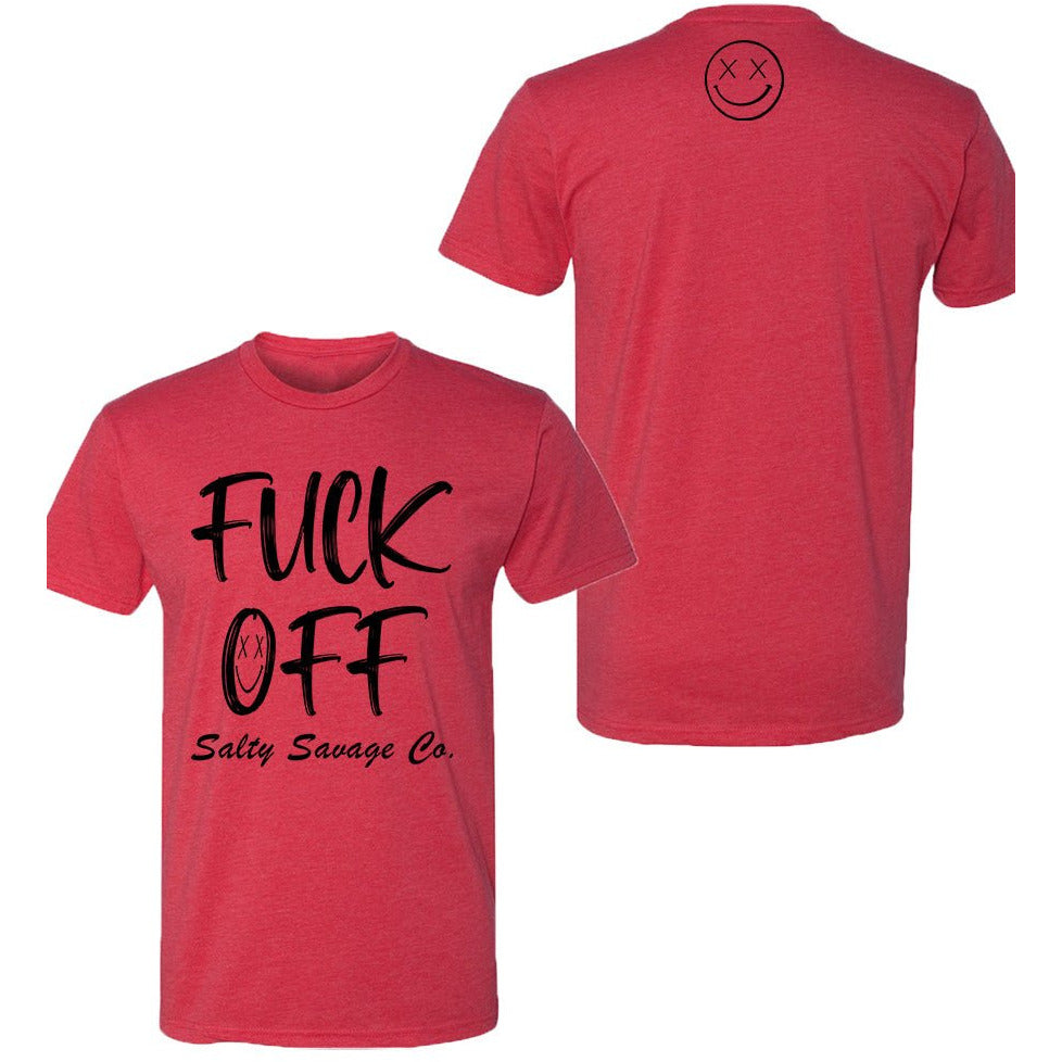 Salty Savage Unisex "Fuck Off" Tee | In Your Face | Black/Color Options - Salty Savage - Tee