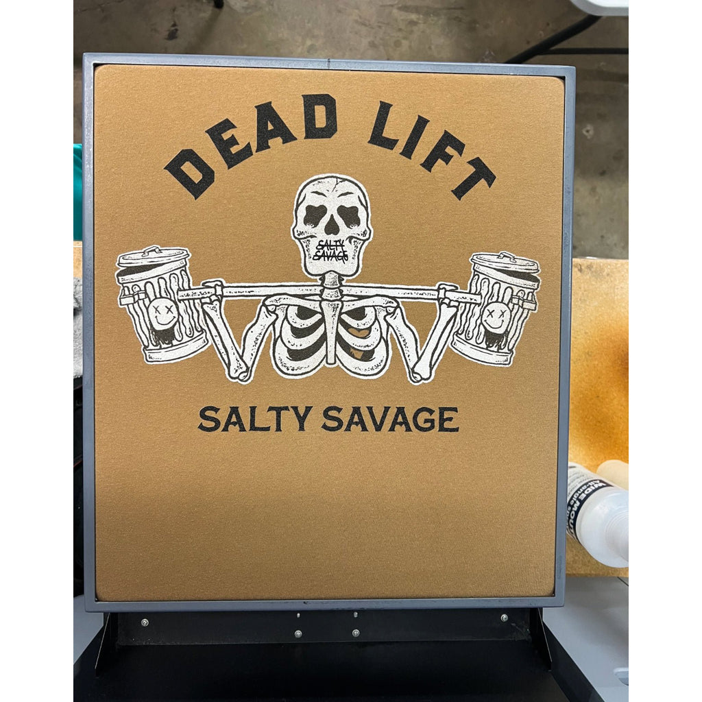 Salty Savage Unisex Garbage "DEAD LIFT" Tee | Coyote Brown - Salty Savage - Tee