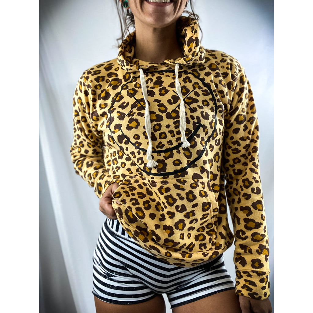 Salty Savage Unisex OG Smile Hoodie | Leopard Print - Salty Savage - Outerwear