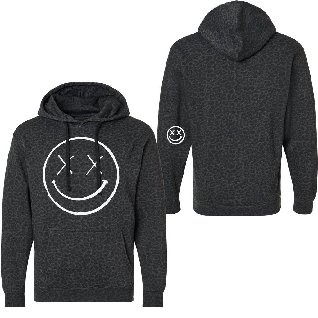 Salty Savage Unisex OG Smile Lounge Hoodie | In Your Face Edition | Black Leopard/White - Salty Savage - Outerwear