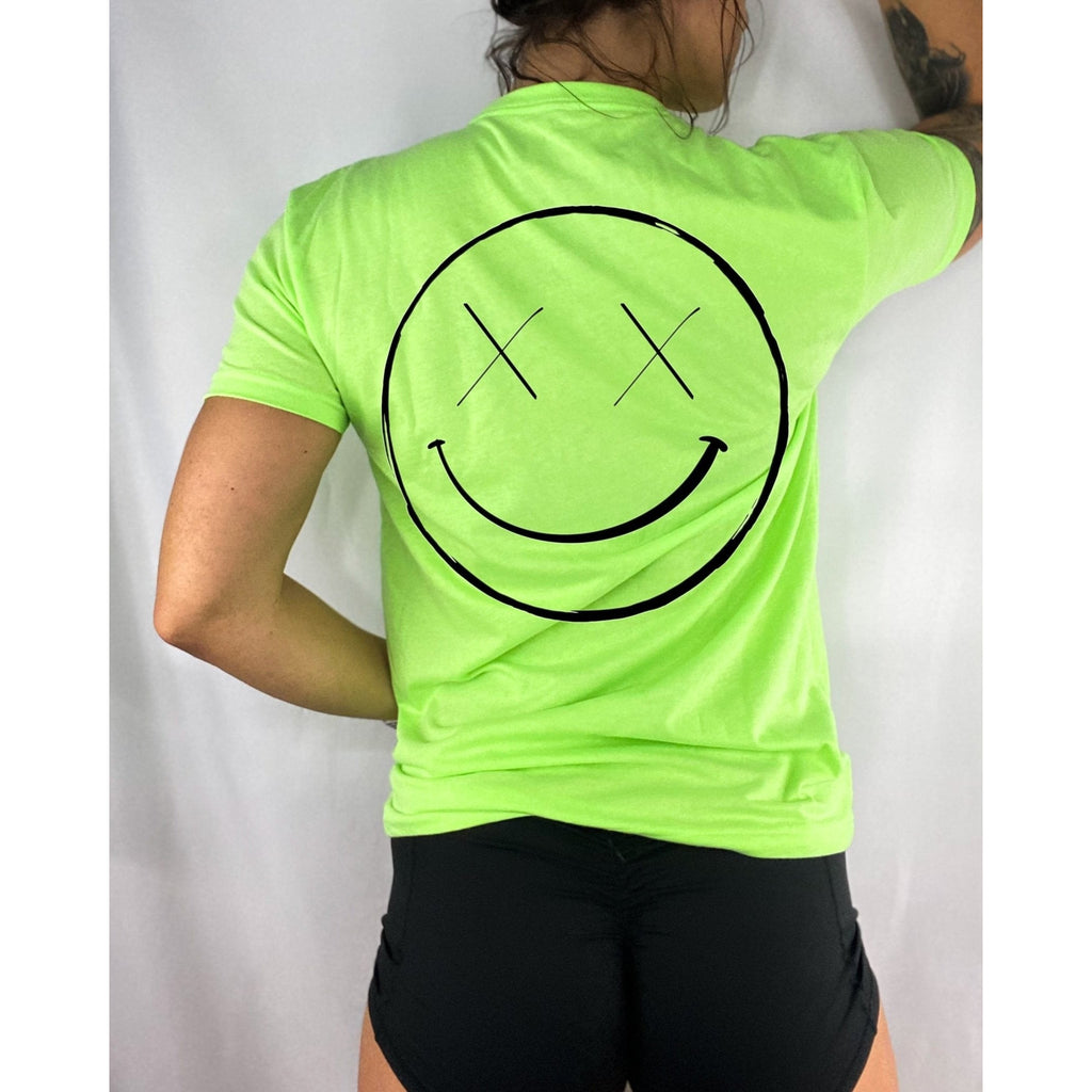 Salty Savage Unisex OG Smile Tee | Business in the Front, Party in the Back | Neon Green/Black - Salty Savage - Tee