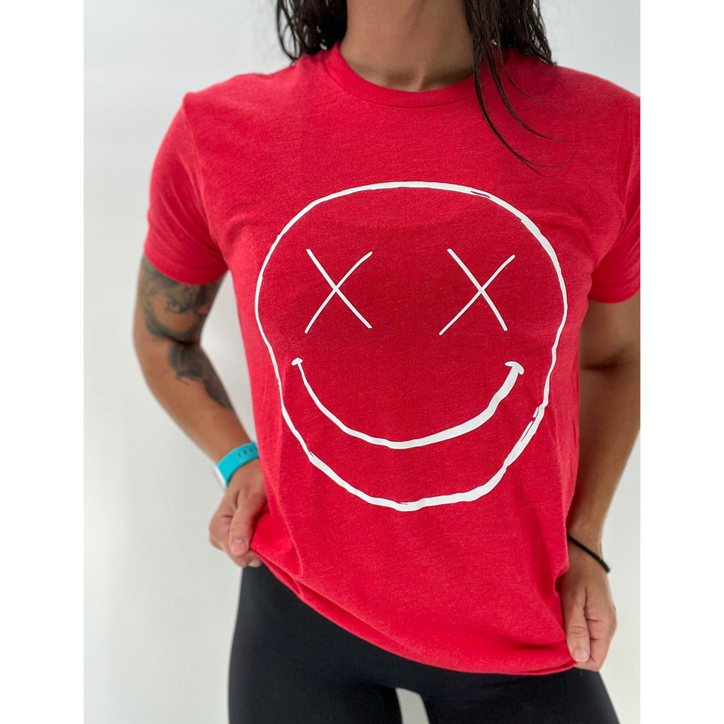 Salty Savage Unisex OG Smile Tee | In Your Face Edition | Red/White - Salty Savage - Tee