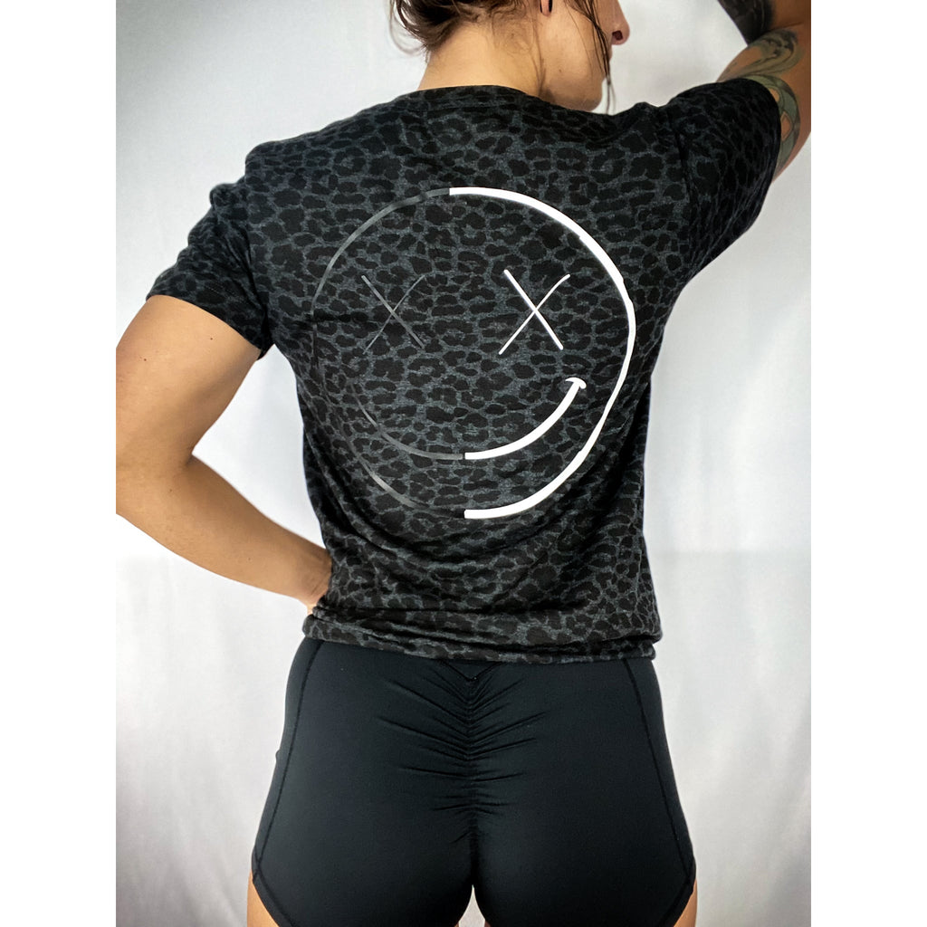 Salty Savage Unisex "OG Yin Yang Smile" Tee | Business in the Front, Party in the Back | Black Leopard/ Yin Yang - Salty Savage - Tee