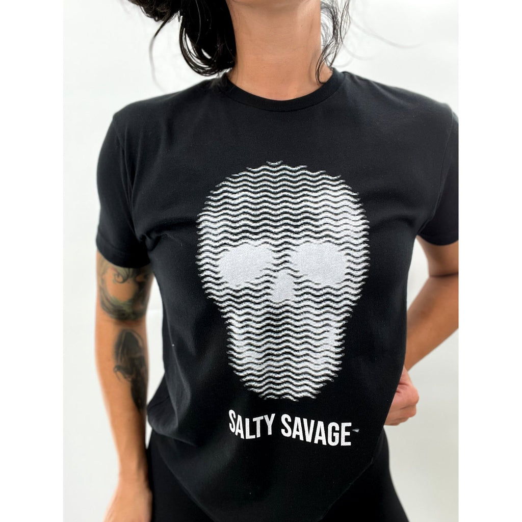 Salty Savage Unisex "Print Skull" Tee | In Your Face | Black - Salty Savage - Tee