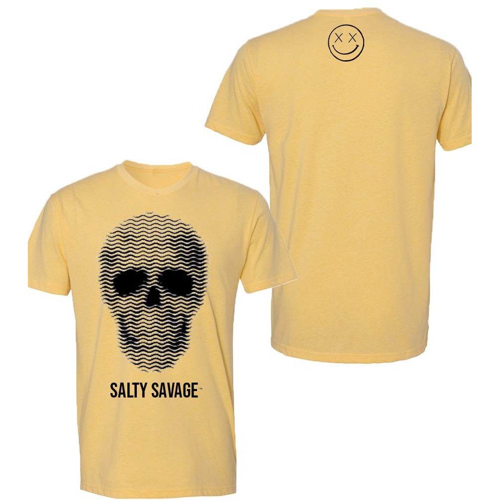 Salty Savage Unisex "Print Skull" Tee | In Your Face | Color Options/Black - Salty Savage - Tee