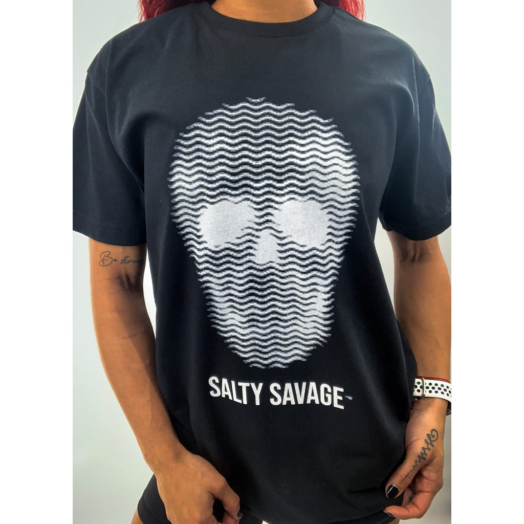 Salty Savage Unisex "Print Skull" Tee | In Your Face | Color Options/Black - Salty Savage - Tee