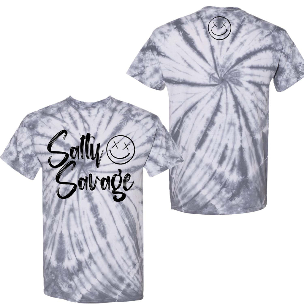 Salty Savage Unisex "Signature Logo" Tee | Tie Dye/Black - Salty Savage - Tee