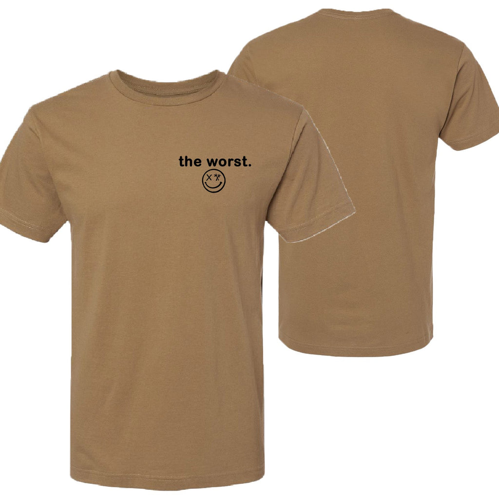 Salty Savage Unisex "the worst" Tee | Basic | Coyote Brown/Black - Salty Savage - Tee