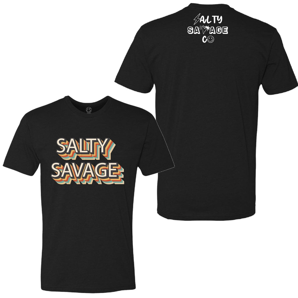 Salty Savage Unisex Vintage 70’s Edition Tee | Black - Salty Savage - Tee