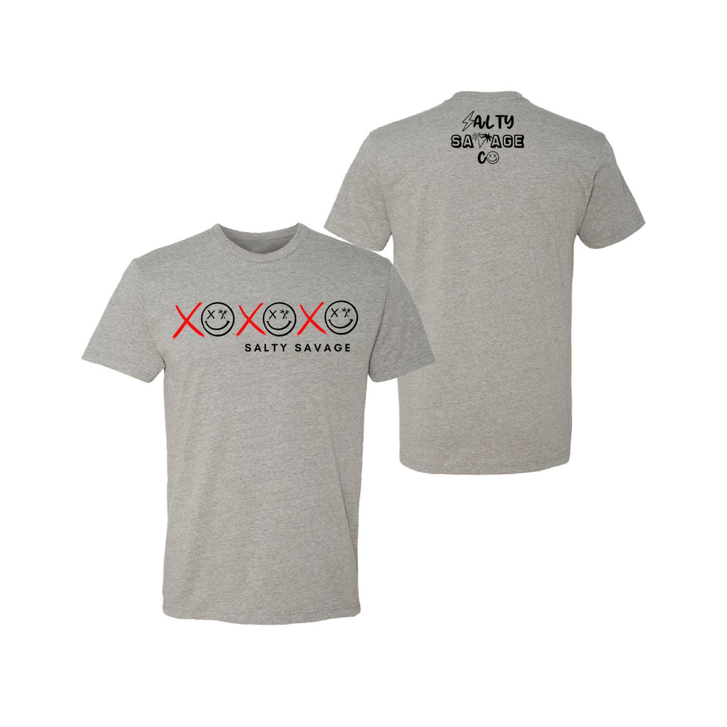 Salty Savage Unisex "XOXO" | In Your Face | Gray - Salty Savage - Tee