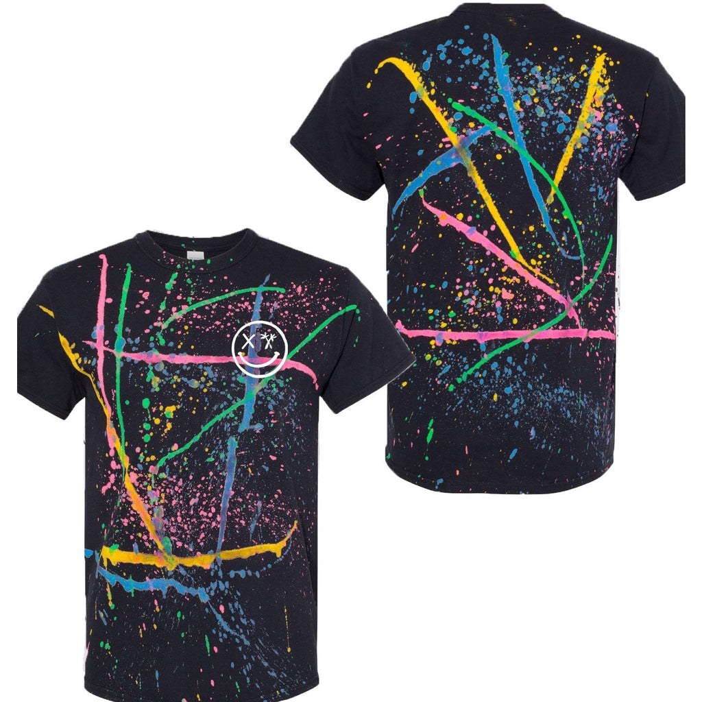 Savage Unisex "Splice Smile" Paint Splatter Tee | Basic | Splatter/White - Salty Savage - Tee